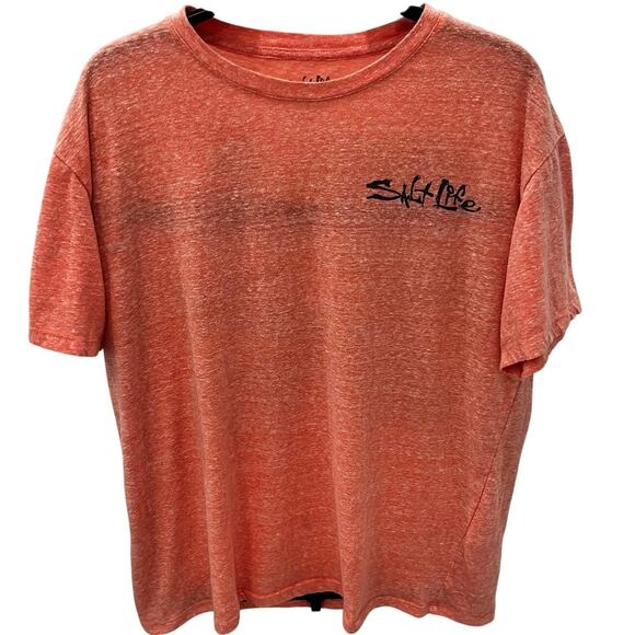 Salt Life Men’s XL Dolphin Sailfish Tuna Graphic T-shirt ~ Orange - Picture 2 of 5